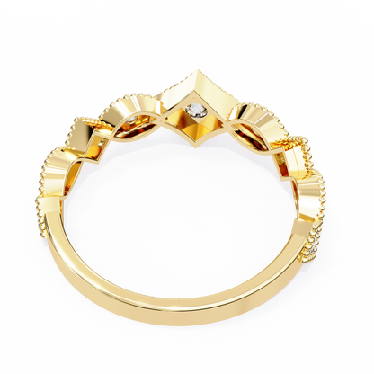 LGD Solitaire Ring Round Stone (0.334ct) In 14K Gold     #LGD-RD-CD174