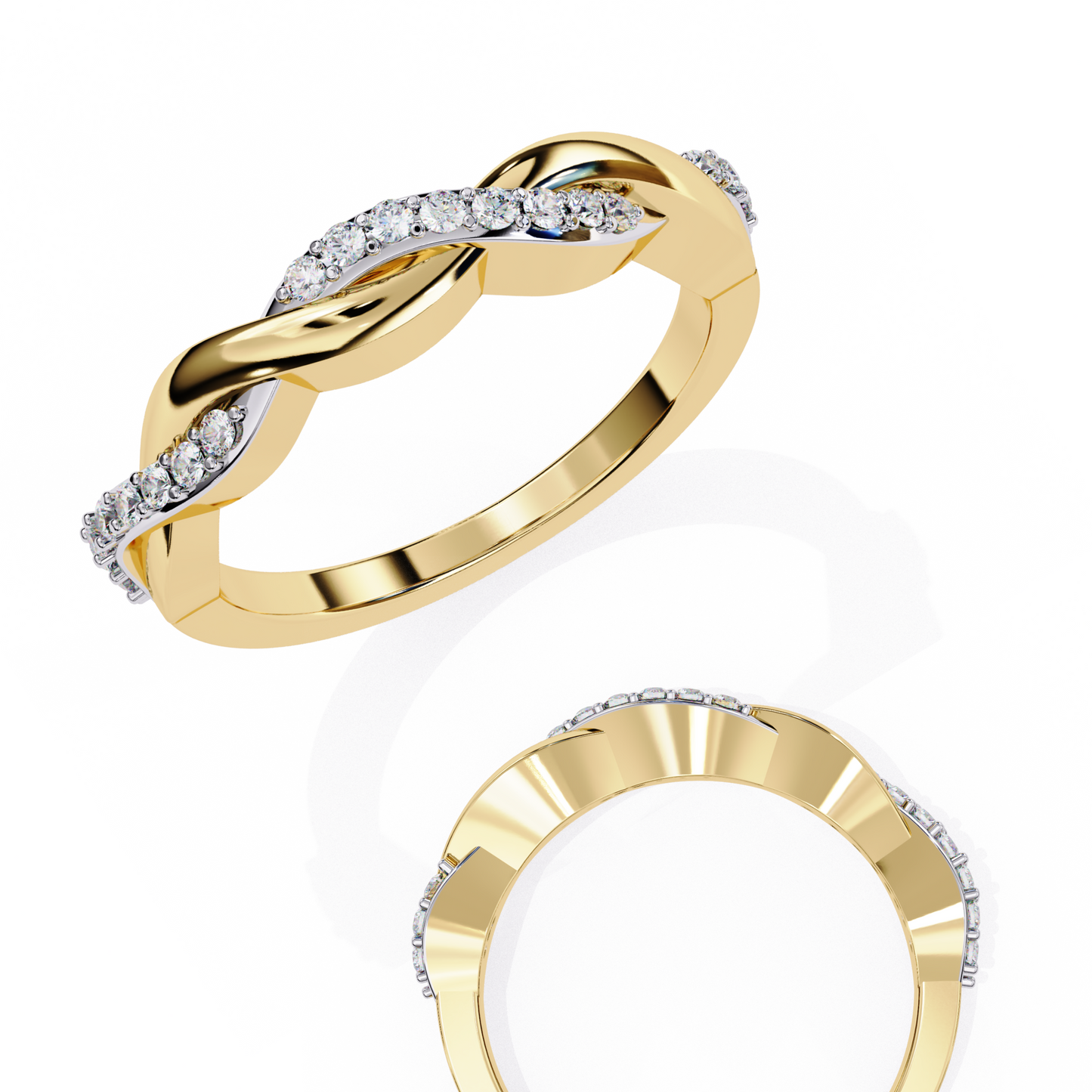 LGD Solitaire Ring Round Stone (0.19ct) In 14K Gold     #LGD-RD-CD177