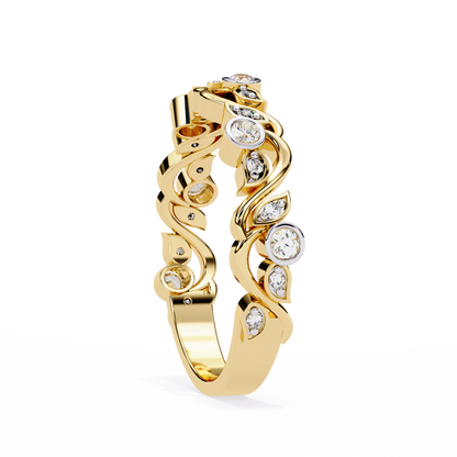 LGD Ring Round  Stone (0.17ct) In 14K Gold      #LGD-RD-CD181