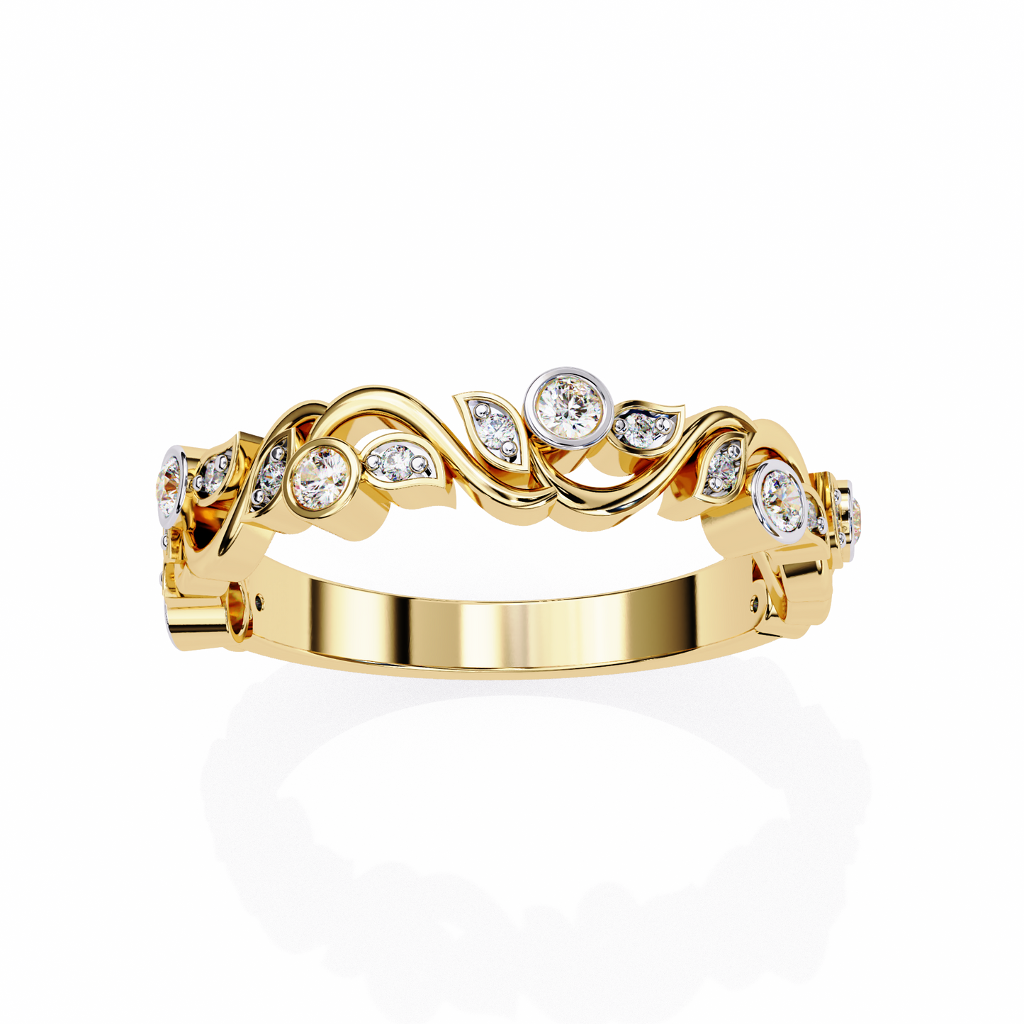 LGD Ring Round  Stone (0.17ct) In 14K Gold      #LGD-RD-CD181