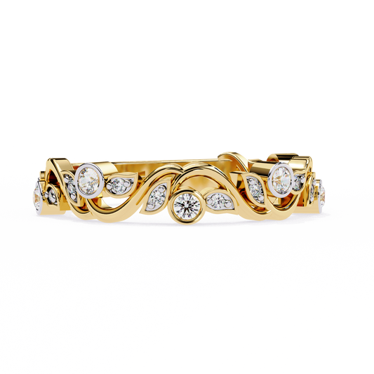 LGD Ring Round  Stone (0.17ct) In 14K Gold      #LGD-RD-CD181