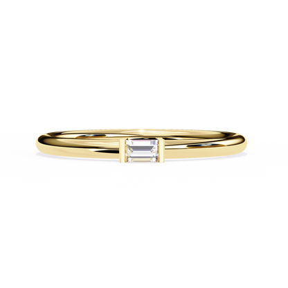 LGD  Ring Baguette Stone (0.11ct) In 14K Gold    #LGD-BE-CD183