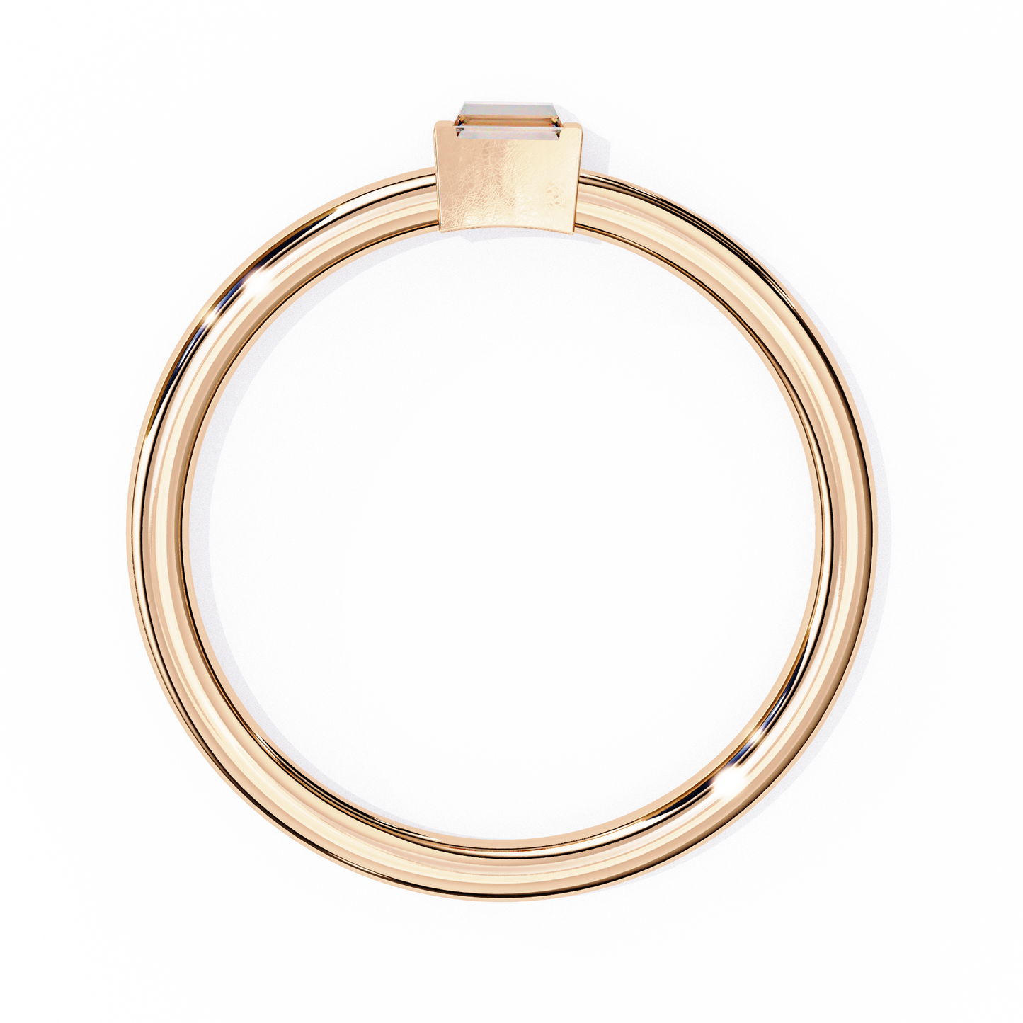 LGD  Ring Baguette Stone (0.11ct) In 14K Gold    #LGD-BE-CD183