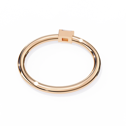 LGD  Ring Baguette Stone (0.11ct) In 14K Gold    #LGD-BE-CD183