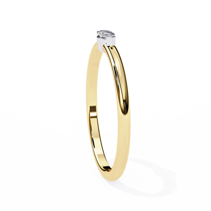 LGD  Ring Marquise Stone (0.1ct) In 14K Gold            #LGD-Mq-CD184