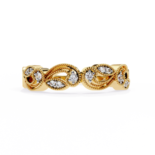 LGD Ring Round  Stone (0.14ct) In 14K Gold   #LGD-RD-CD186