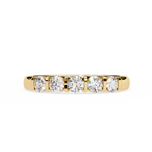 LGD  Ring Round Stone (0.51ct) In 14K Gold   #LGD-RD-CD187