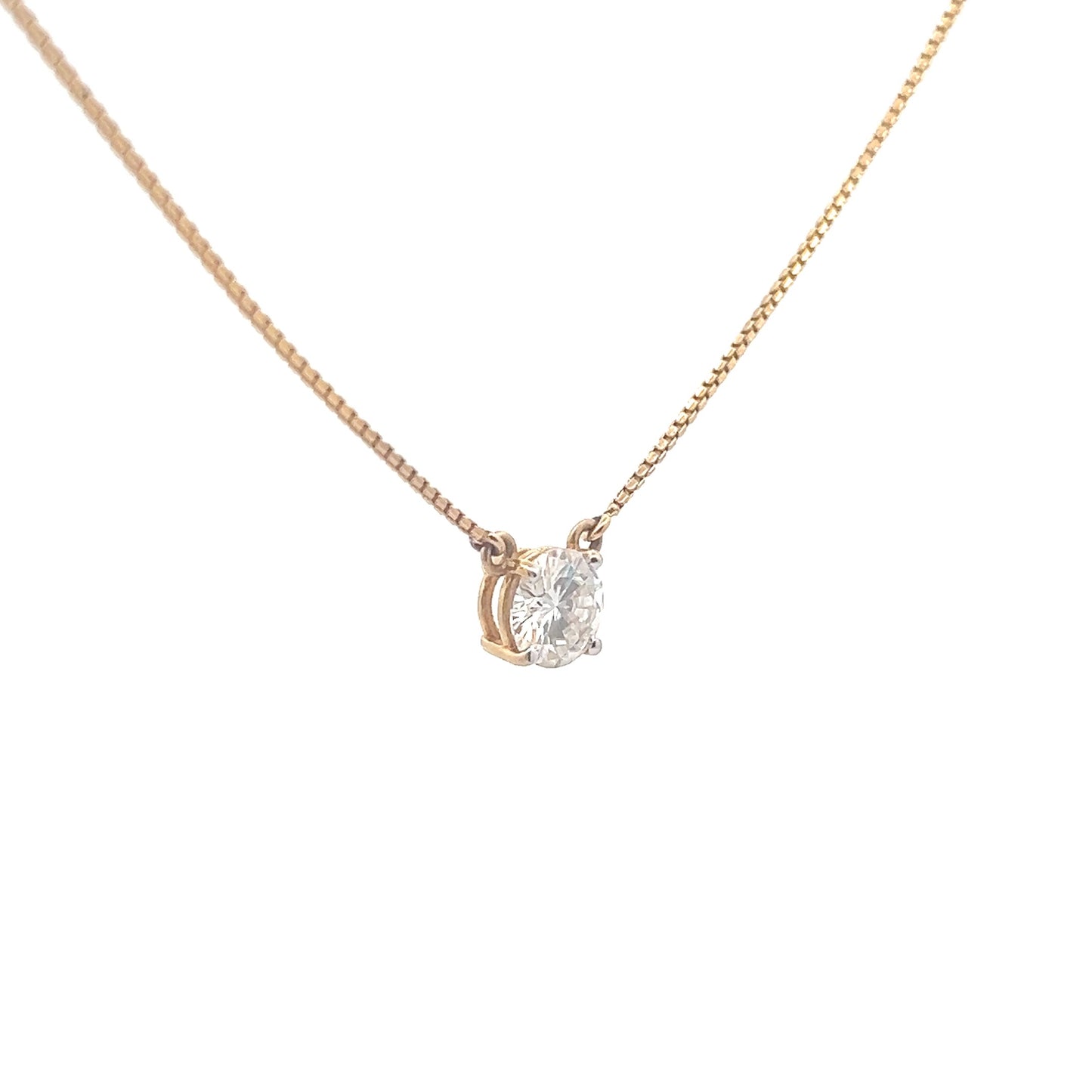 ShineCrest  2 Carat Solitaire Lab  Diamond  Pendant In 14k Gold.