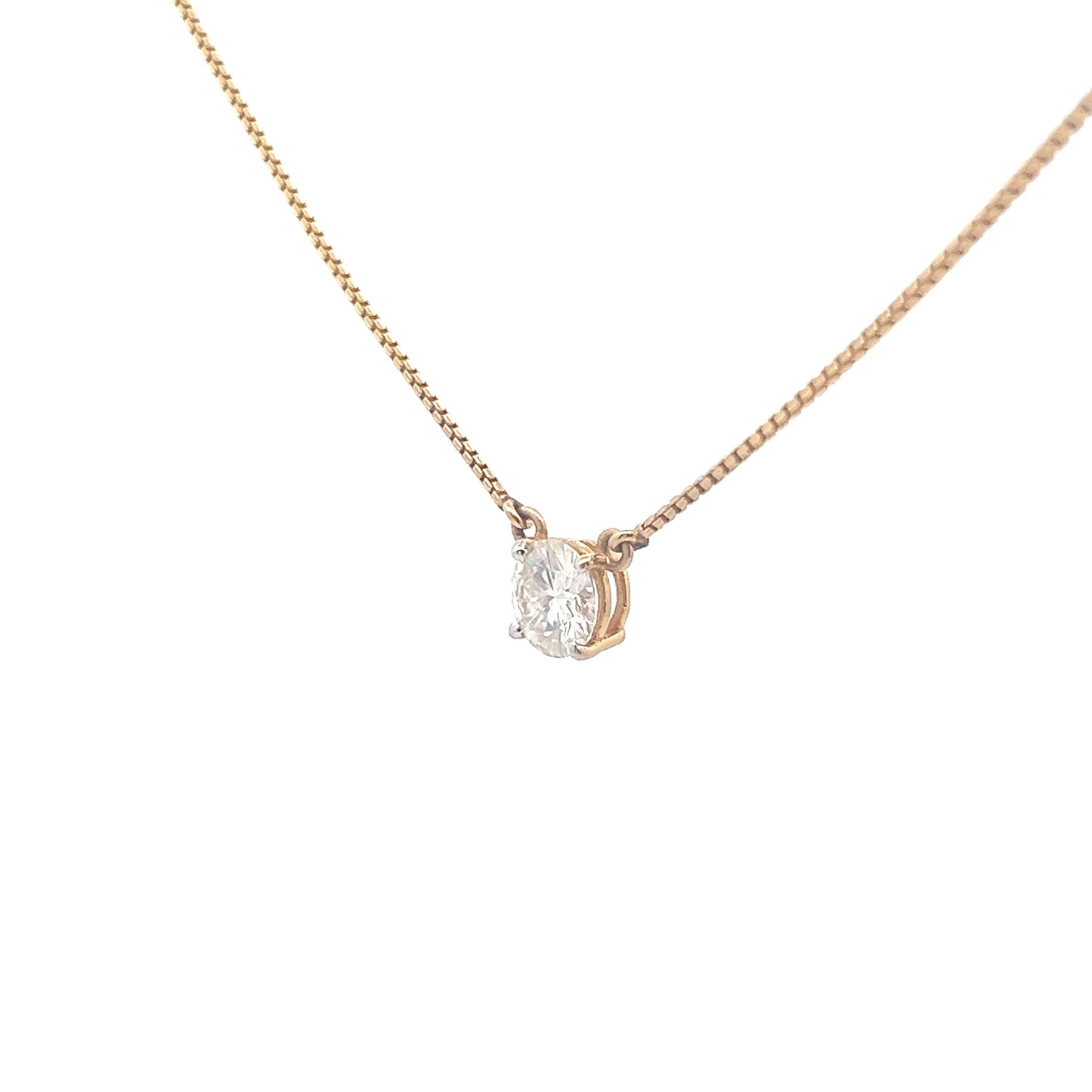 ShineCrest  2 Carat Solitaire Lab  Diamond  Pendant In 14k Gold.