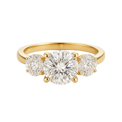 3diamond solitaire ring 