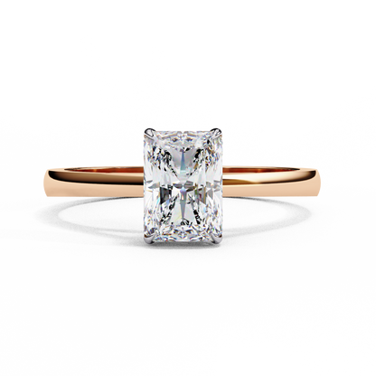 LGD Solitaire Ring Radiant Stone (1.21ct) In 14K Gold