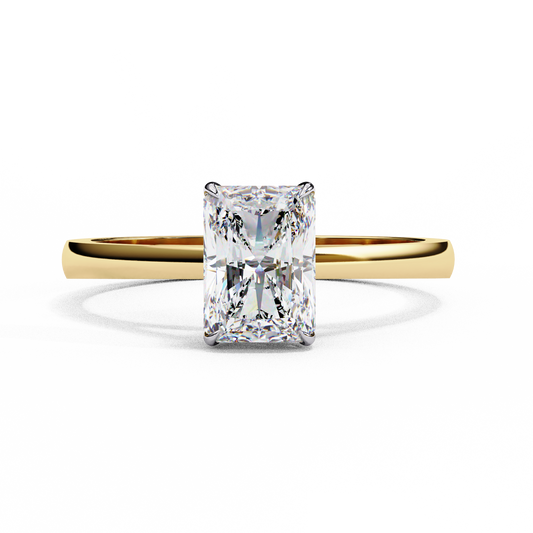 LGD Solitaire Ring Radiant Stone (1.21ct) In 14K Gold