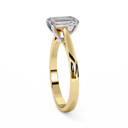 LGD Solitaire Ring Radiant Stone (1.21ct) In 14K Gold