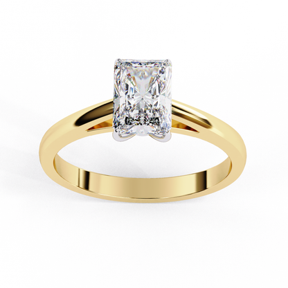 LGD Solitaire Ring Radiant Stone (1.21ct) In 14K Gold