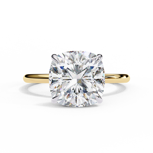 LGD Solitaire Ring Cushion Square (2.82ct) In 14K Gold       #LGD-CU-CD057