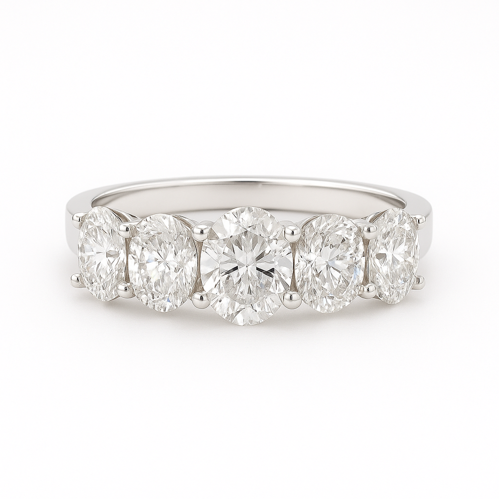 5 Stone Oval Lab Grown Diamond Ring