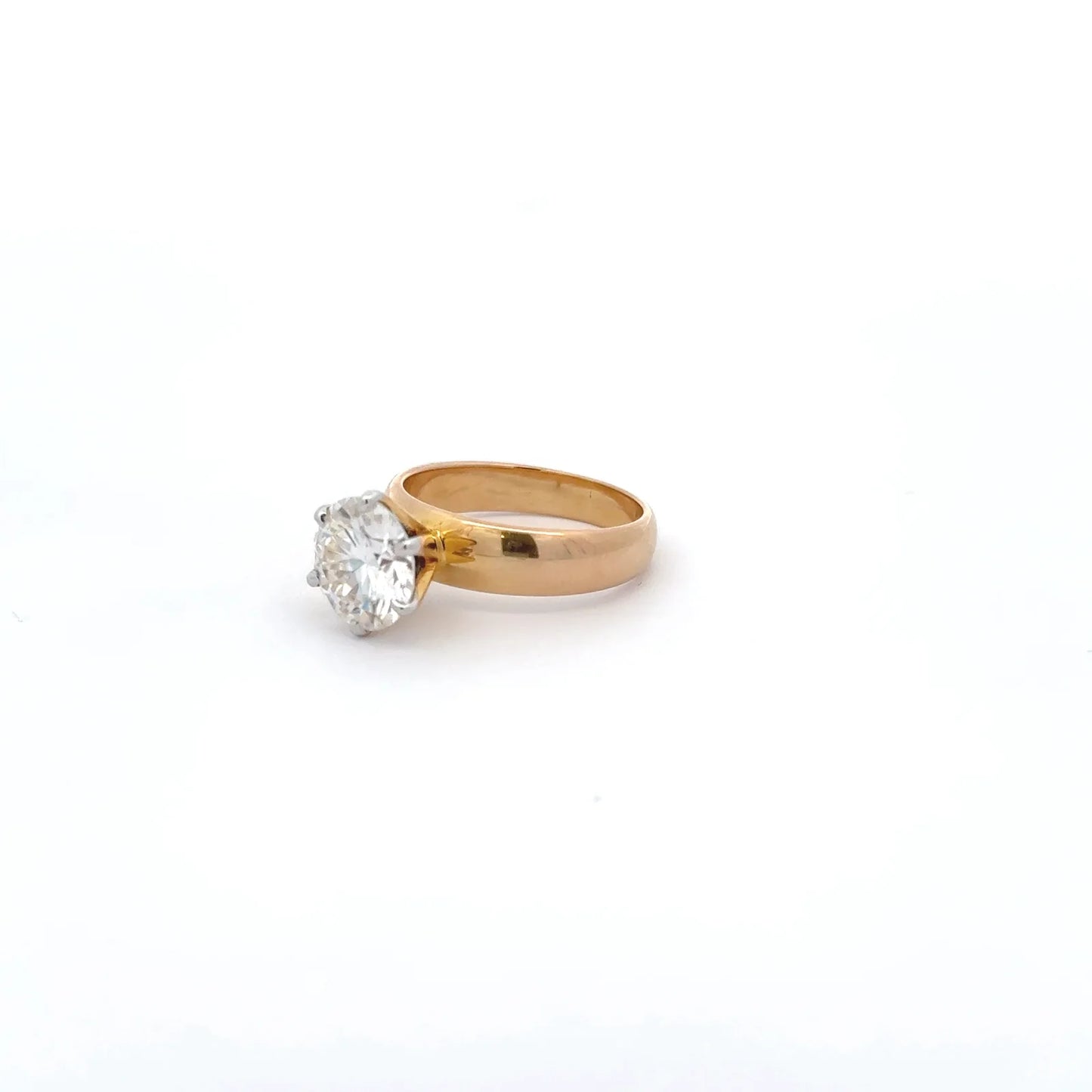 3 Carat Lab Grown Diamonds Round Solitaire Rings