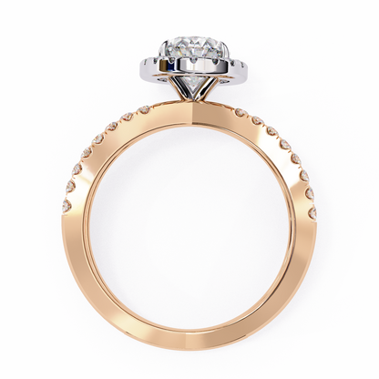 LGD Solitaire Ring Oval Stone (1.59ct) In 14K Gold