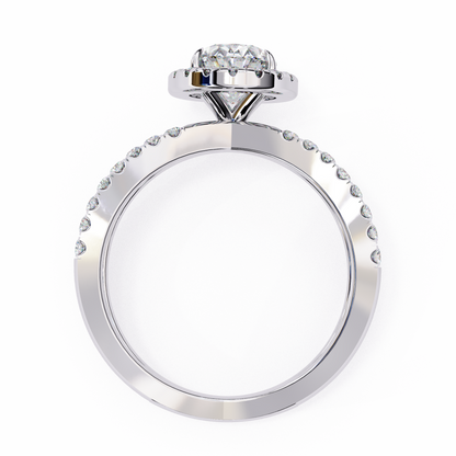 LGD Solitaire Ring Oval Stone (1.59ct) In 14K Gold