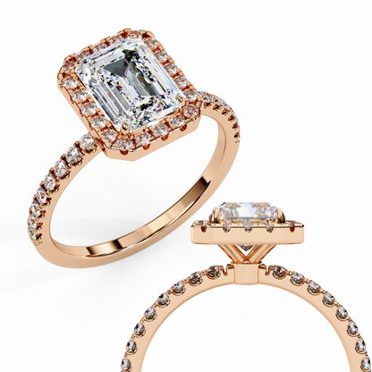 LGD Solitaire Ring Emerald Stone (2.08ct) In 14K Gold
