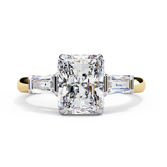 LGD Ring Solitaire Radiant Stone (3.13ct) In 14K Gold    #LGD-RT-CD026