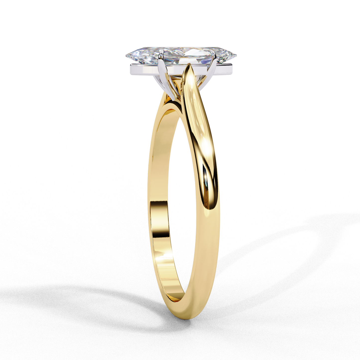 LGD  Ring Marquise Stone (0.82ct) In 14K Gold  #LGD-Mq-CD026