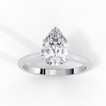 LGD  Ring Pear Stone (0.89ct) In 14K Gold  #LGD-PE-CD028