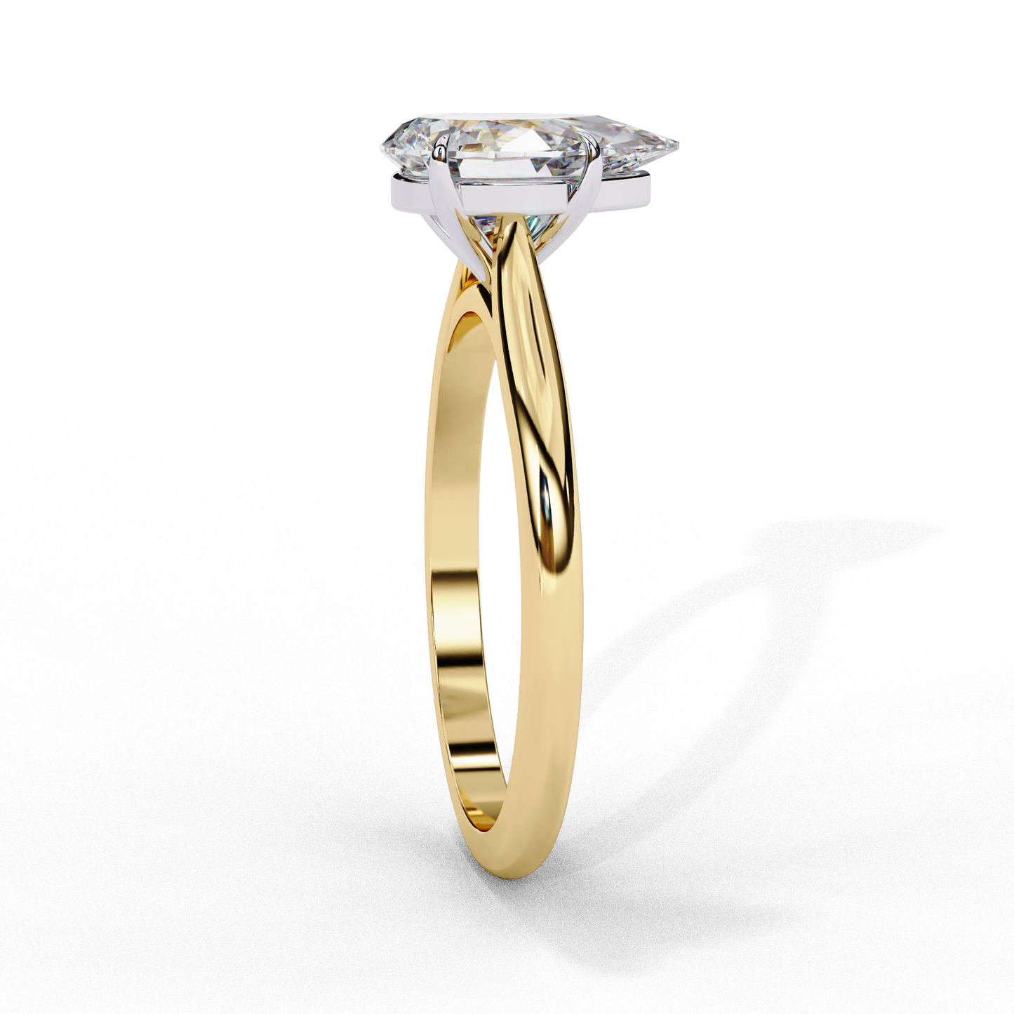 LGD  Ring Pear Stone (0.89ct) In 14K Gold  #LGD-PE-CD090