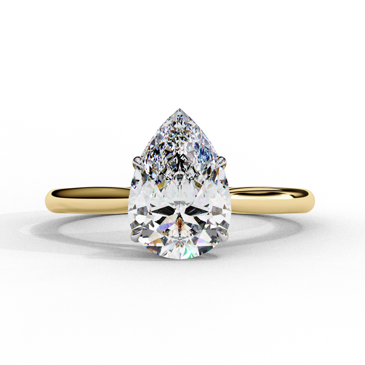 LGD  Ring Pear Stone (0.89ct) In 14K Gold  #LGD-PE-CD028