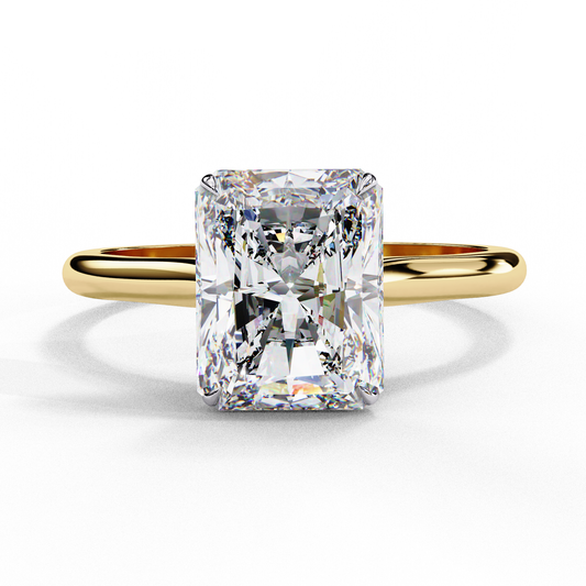 LGD Solitaire Ring Radiant Stone (3.03ct) In 14K Gold  #LGD-RT-CD087