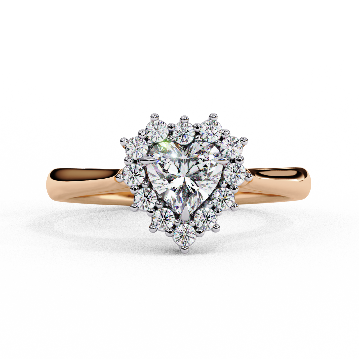 LGD Ring Heart Stone (0.77ct) In 14K Gold  #LGD-HR-CD031