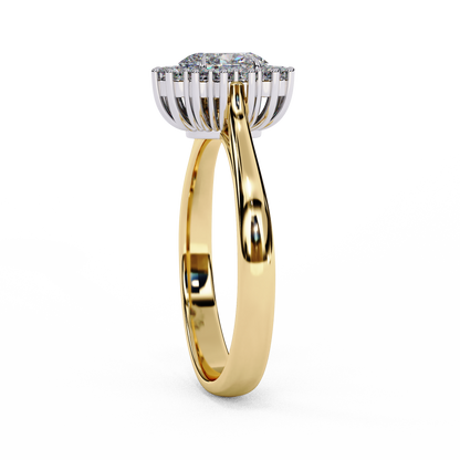 LGD Ring Oval Stone (0.63ct) In 14K Gold    #LGD-OV-CD032