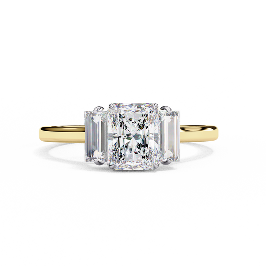 LGD Solitaire Ring Radiant Stone (1.63ct) In 14K Gold        #LGD-RT-CD037