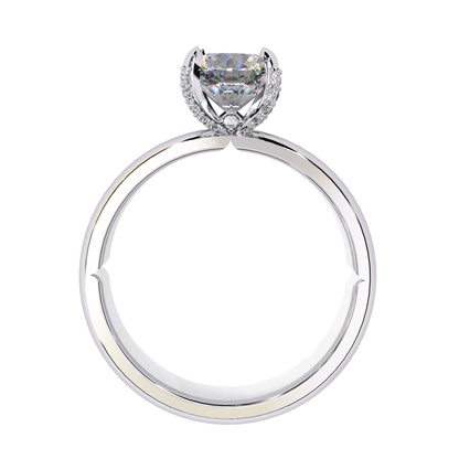 LGD Solitaire Ring Round  Stone (1.26ct) In 14K Gold