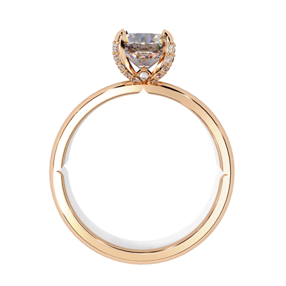LGD Solitaire Ring Round  Stone (1.26ct) In 14K Gold