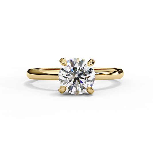 LGD Solitaire Ring Round  Stone (1.26ct) In 14K Gold