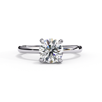 LGD Solitaire Ring Round  Stone (1.26ct) In 14K Gold