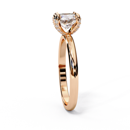 LGD Solitaire Ring Round  Stone (1.26ct) In 14K Gold