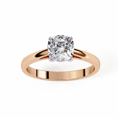 LGD Solitaire Ring Cushion Square Stone (1.43ct) In 14K Gold     #LGD-CU-CD051