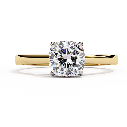 LGD Solitaire Ring Cushion Square Stone (1.43ct) In 14K Gold     #LGD-CU-CD051