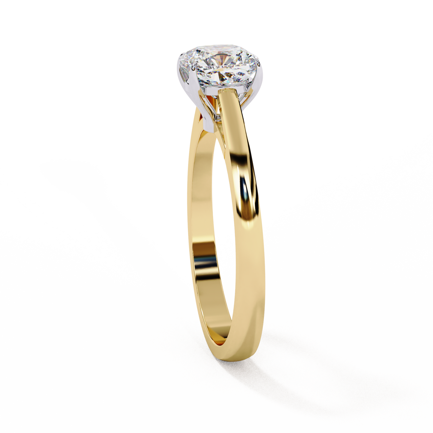 LGD Solitaire Ring Cushion Square Stone (1.43ct) In 14K Gold     #LGD-CU-CD051