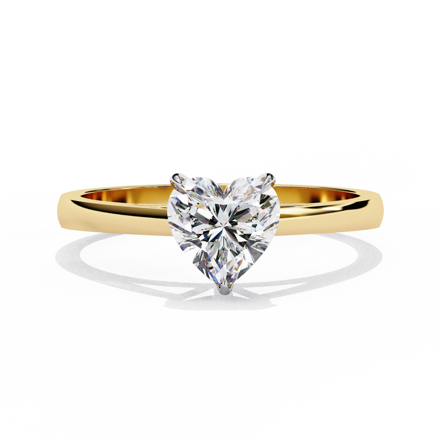 LGD Ring Heart Stone (0.83ct) In 14K Gold    #LGD-PR-CD052