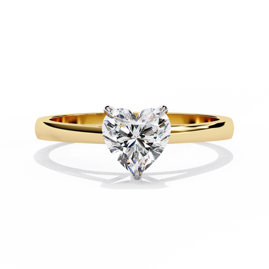 LGD Ring Heart Stone (0.83ct) In 14K Gold    #LGD-PR-CD052