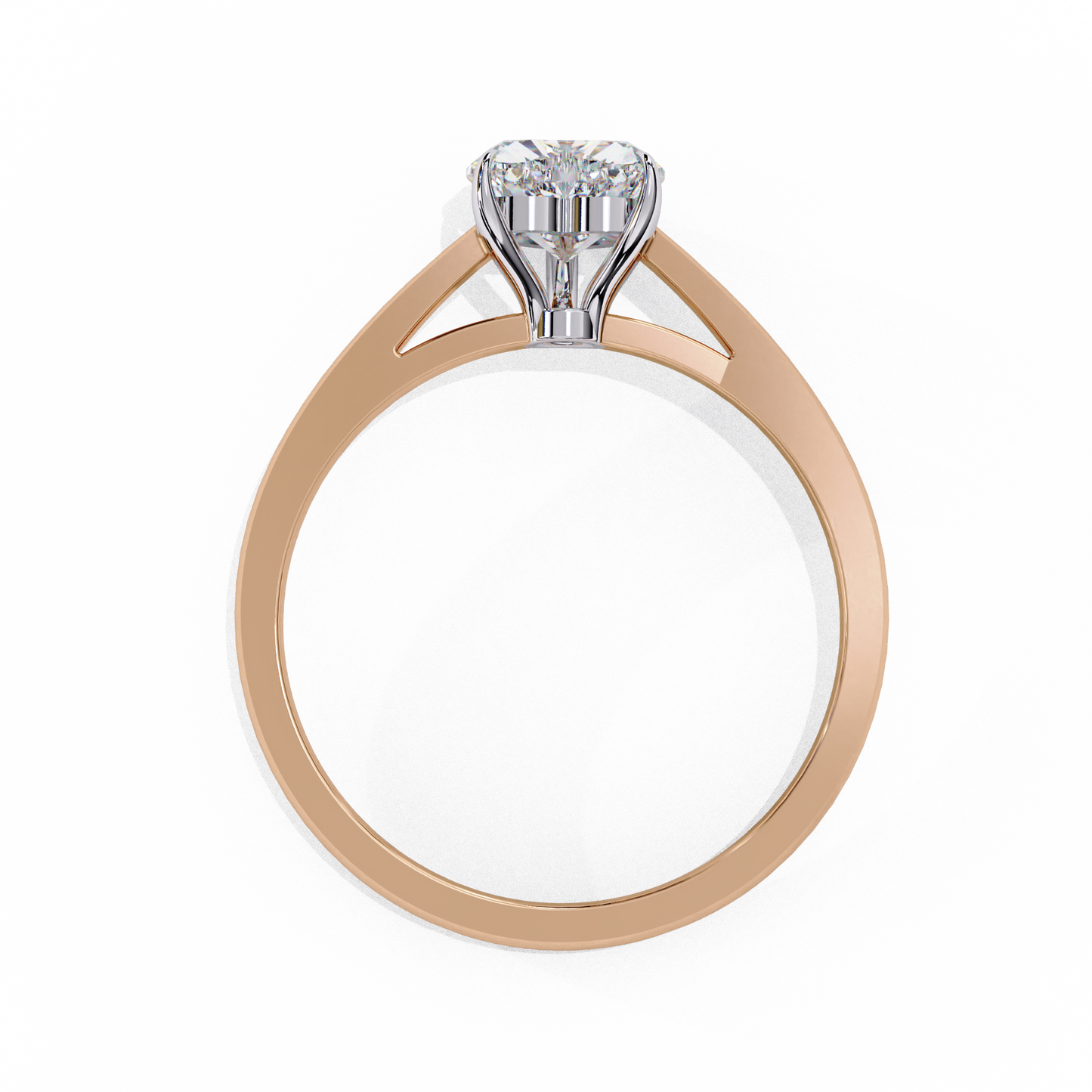 LGD Ring Heart Stone (0.83ct) In 14K Gold    #LGD-PR-CD052