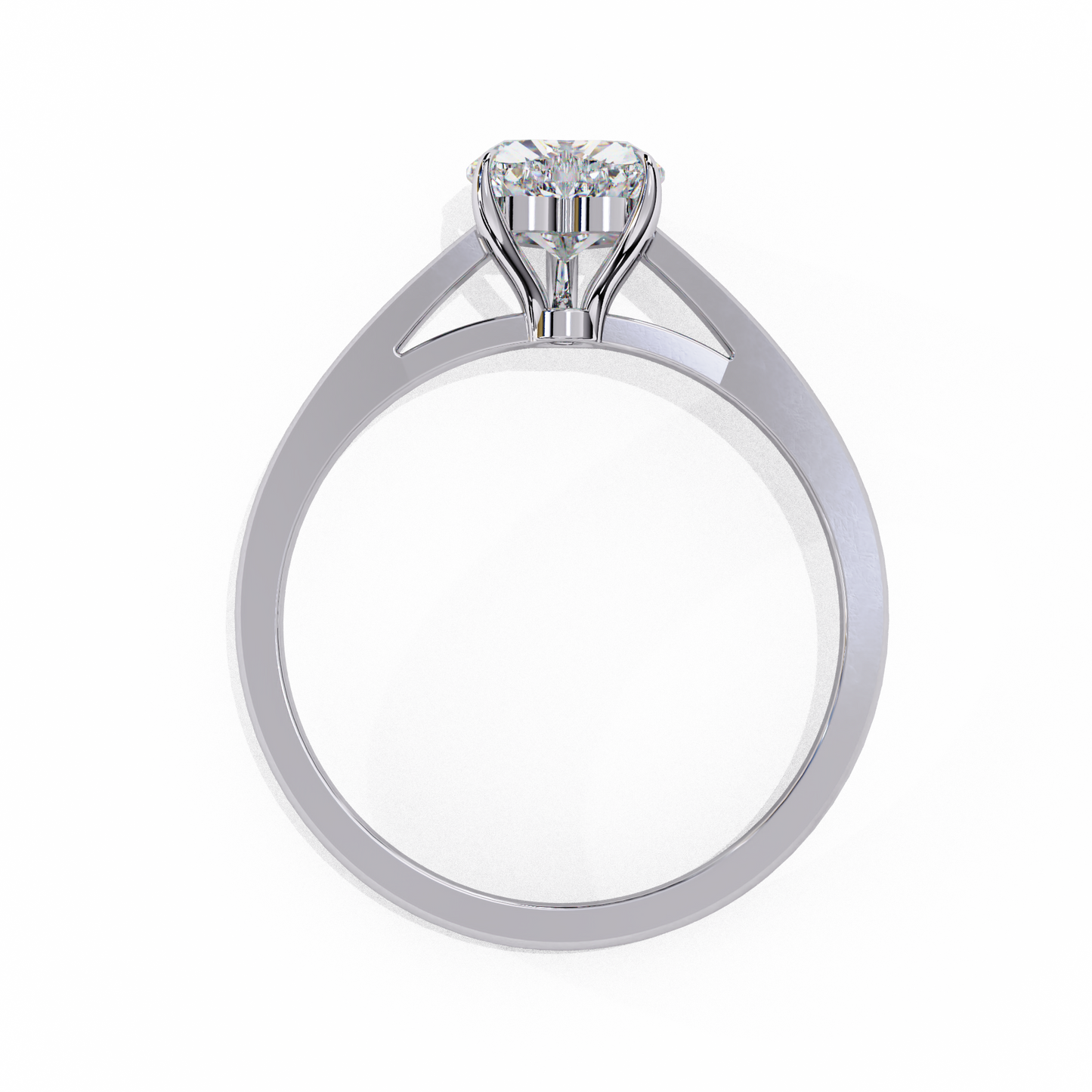 LGD Ring Heart Stone (0.83ct) In 14K Gold    #LGD-PR-CD052