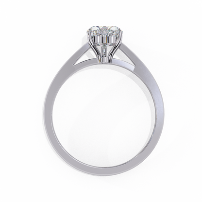 LGD Ring Heart Stone (0.83ct) In 14K Gold    #LGD-PR-CD052