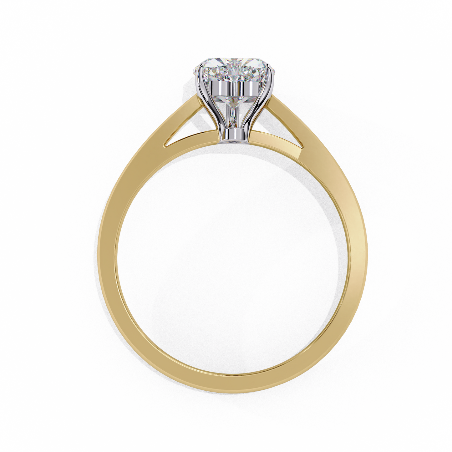 LGD Ring Heart Stone (0.83ct) In 14K Gold    #LGD-PR-CD052