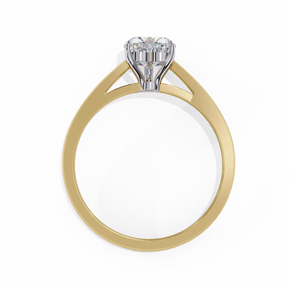 LGD Ring Heart Stone (0.83ct) In 14K Gold    #LGD-PR-CD052