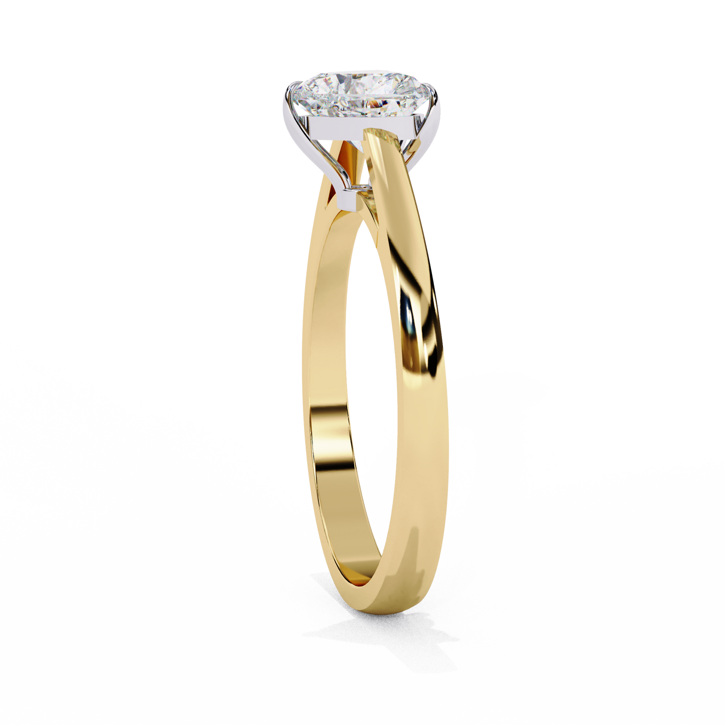 LGD Ring Heart Stone (0.83ct) In 14K Gold    #LGD-PR-CD052