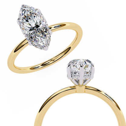 LGD Ring Marquise Stone (1.55ct) In 14K Gold